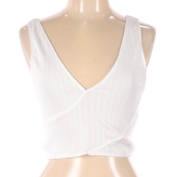 Zara Faux Wrap Crop Top - Picture 1 of 9